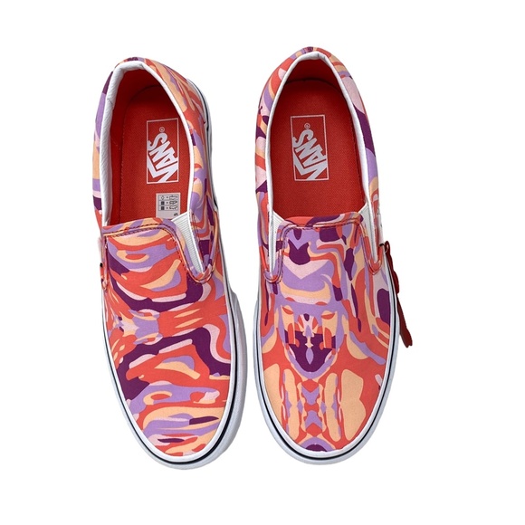 VANS Classic Slip On Shoe For Women Canvas Skate Sneakers Multi Pink VN0A7Q5DBJ1 - Picture 6 of 9